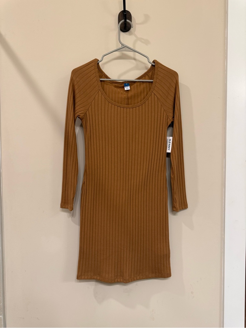 Old Navy Ribbed Scoop Neck Dress - Brown